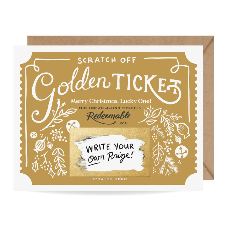 Tarjeta Raspable - Golden Ticket Navidad - ColorSwatch