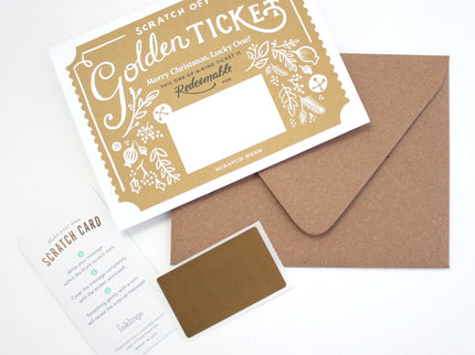 Tarjeta Raspable - Golden Ticket Navidad - ColorSwatch