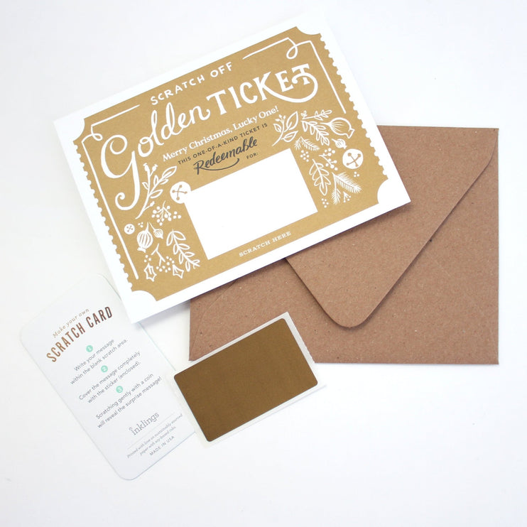 Tarjeta Raspable - Golden Ticket Navidad - ColorSwatch