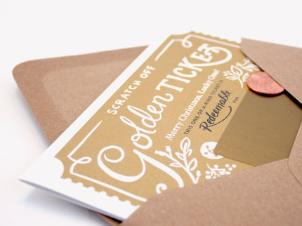 Tarjeta Raspable - Golden Ticket Navidad - ColorSwatch