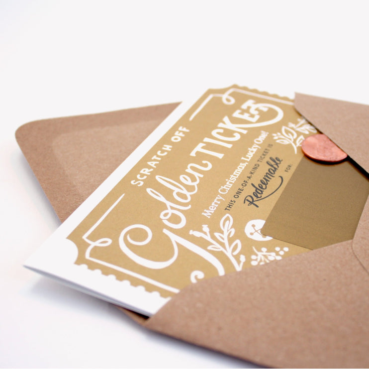 Tarjeta Raspable - Golden Ticket Navidad - ColorSwatch