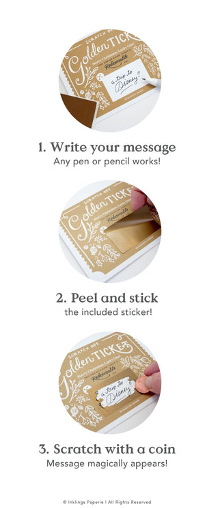 Tarjeta Raspable - Golden Ticket Navidad - ColorSwatch