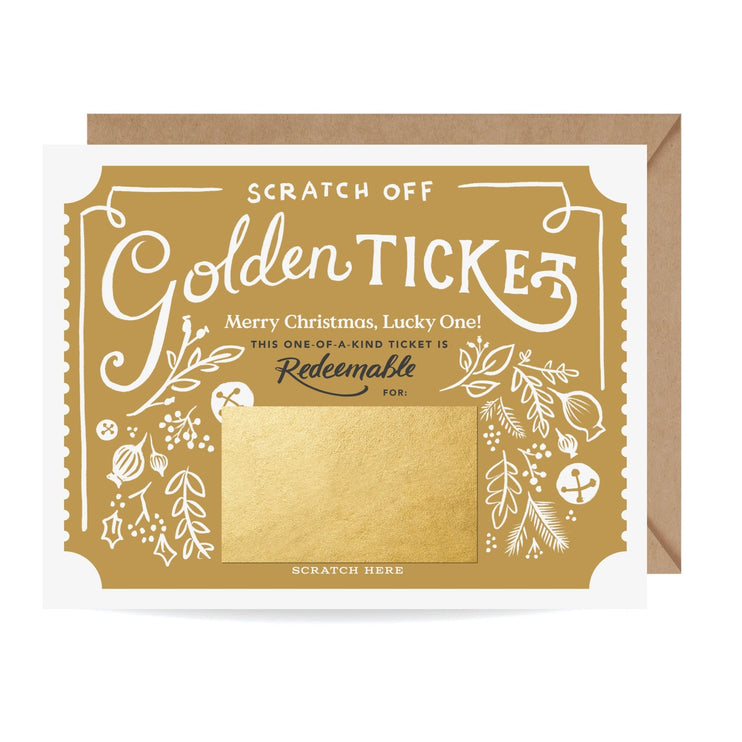 Tarjeta Raspable - Golden Ticket Navidad - ColorSwatch