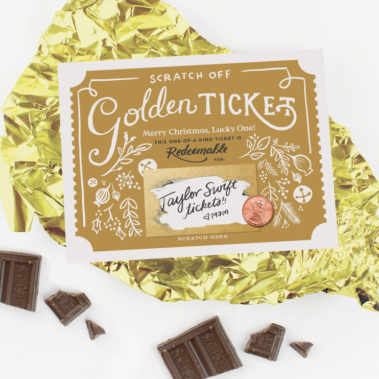 Tarjeta Raspable - Golden Ticket Navidad - ColorSwatch