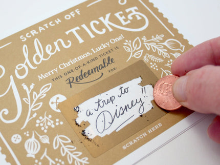 Tarjeta Raspable - Golden Ticket Navidad - ColorSwatch