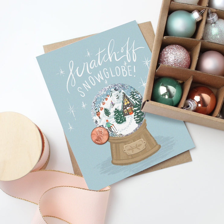 Tarjeta Raspable - Snow Globe Navidad - ColorSwatch