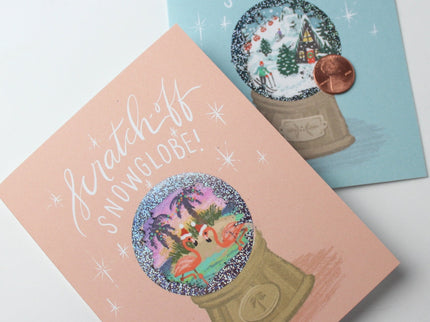 Tarjeta Raspable - Snow Globe Navidad - ColorSwatch