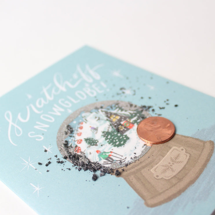 Tarjeta Raspable - Snow Globe Navidad - ColorSwatch