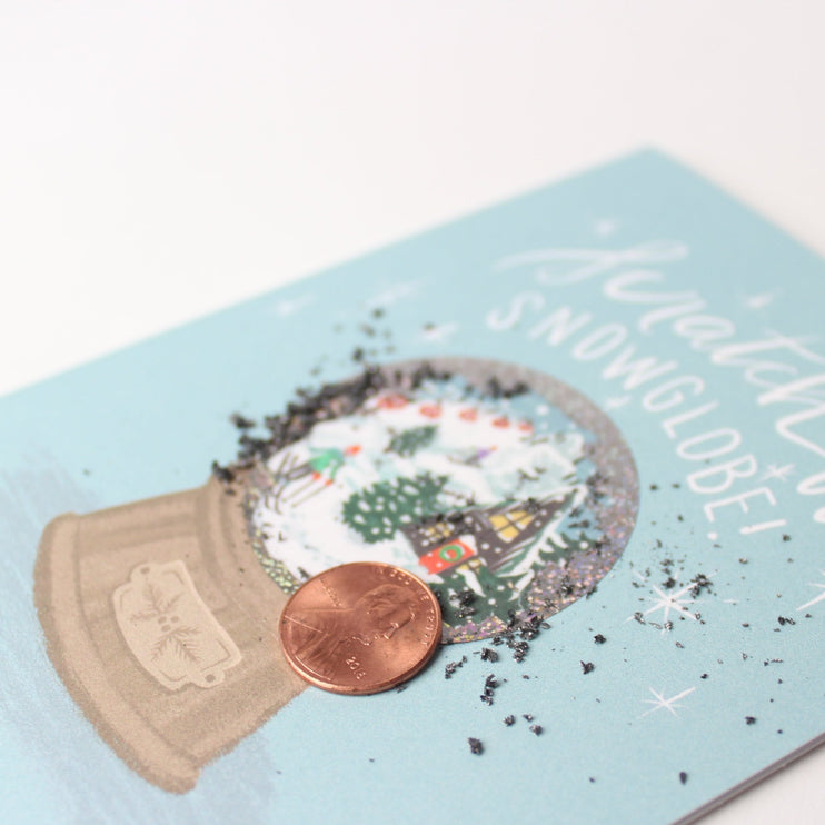 Tarjeta Raspable - Snow Globe Navidad - ColorSwatch