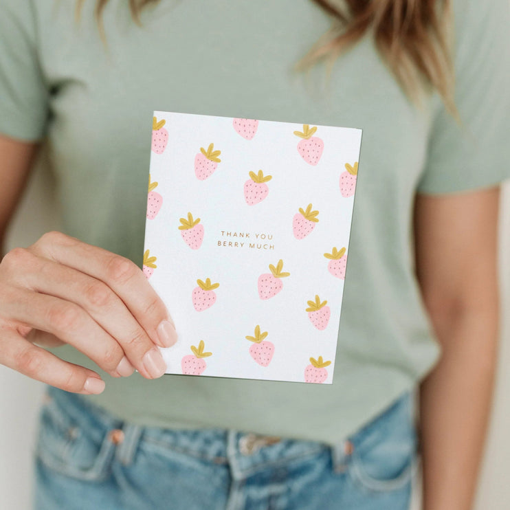 Thank You "Berry" Much - Tarjeta + Sobre - ColorSwatch