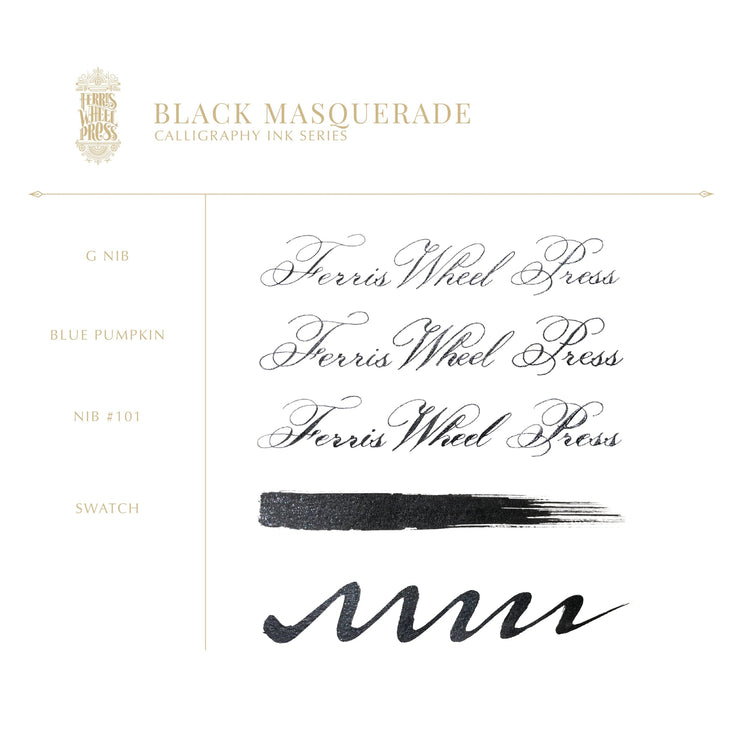 Tinta Caligráfica - Black Masquerade - ColorSwatch