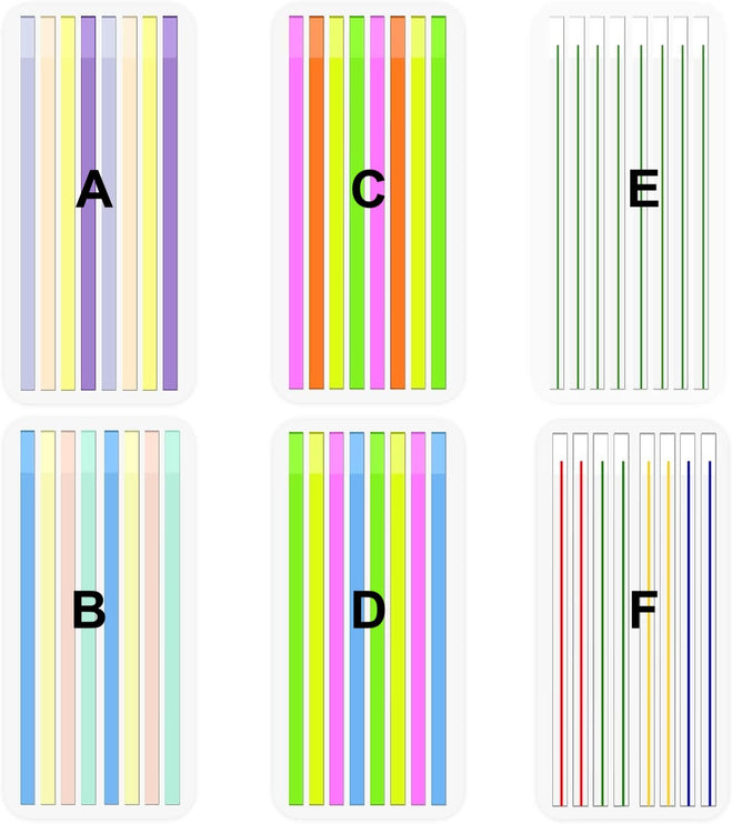 Tiras Adhesivas de Resaltador - ColorSwatch