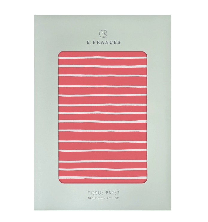 Tissue Paper - Red Stripe - ColorSwatch