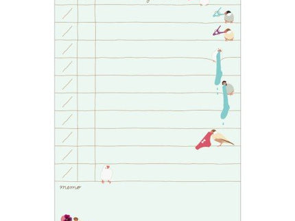 To Do Memo Pad - Pájaros - ColorSwatch