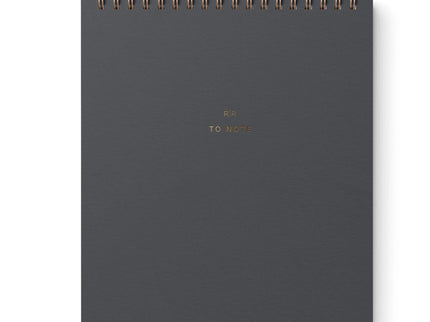 "To Note" Cuaderno Vertical de Líneas - Charcoal - ColorSwatch