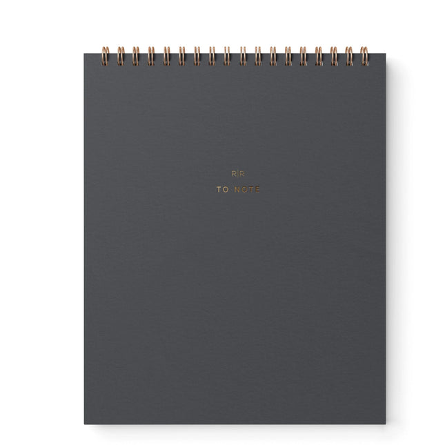"To Note" Cuaderno Vertical de Líneas - Charcoal - ColorSwatch