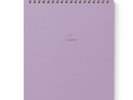 "To Note" Cuaderno Vertical de Líneas - Lavender - ColorSwatch