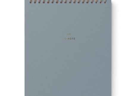 "To Note" Cuaderno Vertical de Líneas - Steel Blue - ColorSwatch