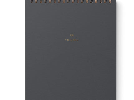 "To Note" Cuaderno Vertical de Líneas - Charcoal