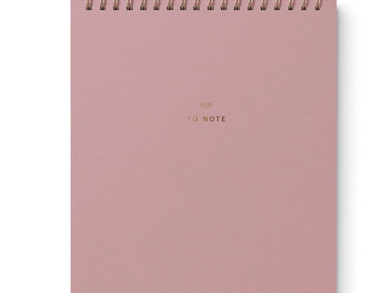 "To Note" Cuaderno Vertical de Líneas - Dusty Rose