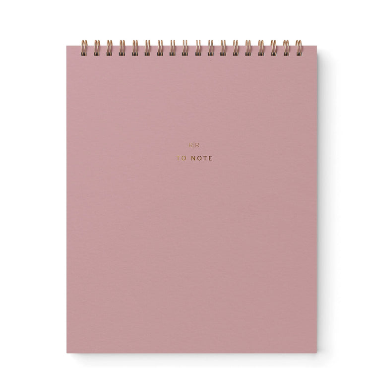 "To Note" Cuaderno Vertical de Líneas - Dusty Rose