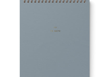 "To Note" Cuaderno Vertical de Líneas - Steel Blue