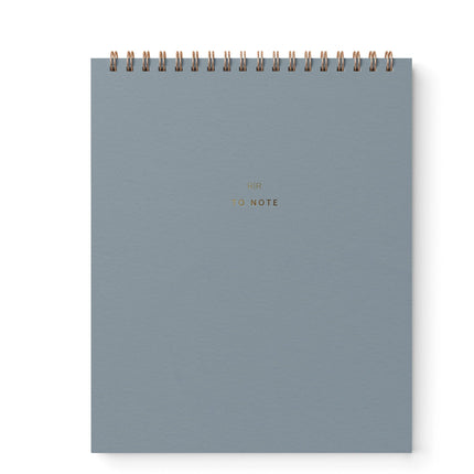 "To Note" Cuaderno Vertical de Líneas - Steel Blue