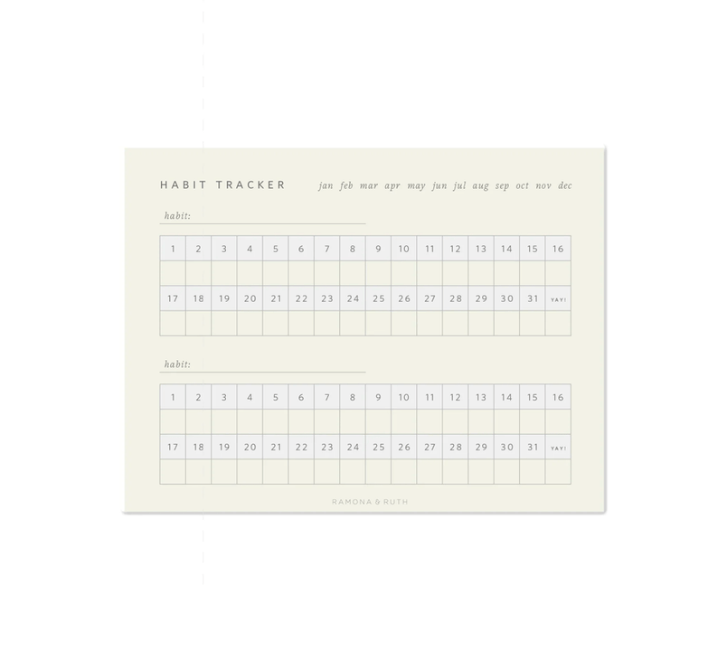 Tracker de Hábitos Mensual - 50 hojas - ColorSwatch