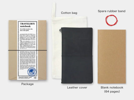 TRAVELER's notebook Cover - Regular Size - Black - ColorSwatch
