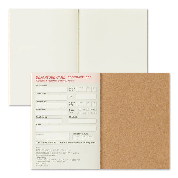 TRAVELER's notebook Refill - Passport - 2026 Monthly - ColorSwatch