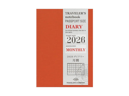 TRAVELER's notebook Refill - Passport - 2026 Monthly - ColorSwatch