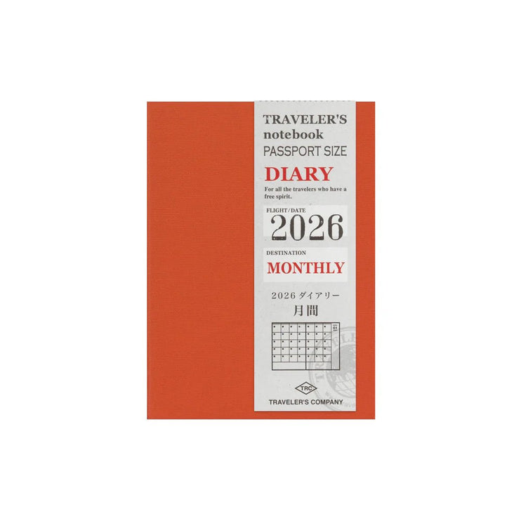 TRAVELER's notebook Refill - Passport - 2026 Monthly - ColorSwatch