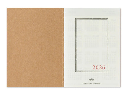 TRAVELER's notebook Refill - Passport - 2026 Monthly - ColorSwatch