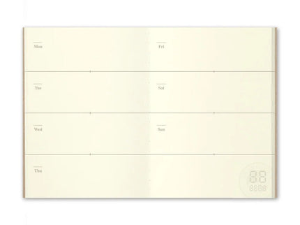 TRAVELER's notebook Refill - Passport - Free Diary Weekly - ColorSwatch