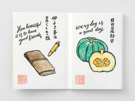 TRAVELER's notebook Refill - Passport Size - 027 Watercolor Paper - ColorSwatch