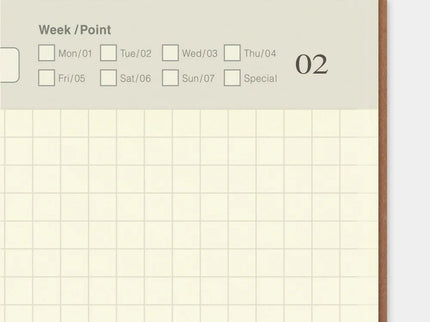 TRAVELER's notebook Refill - Regular Size - 005 Free Diary - ColorSwatch