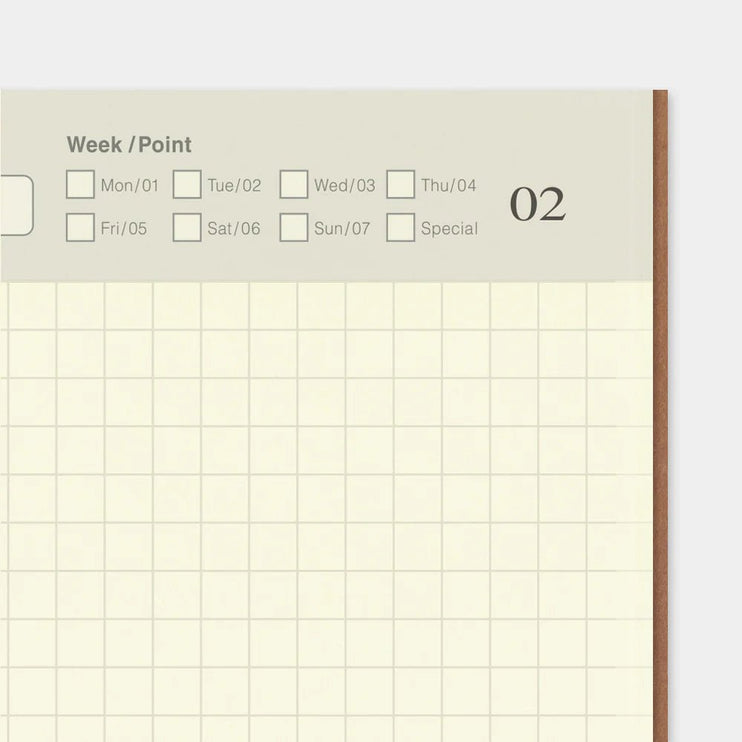 TRAVELER's notebook Refill - Regular Size - 005 Free Diary - ColorSwatch