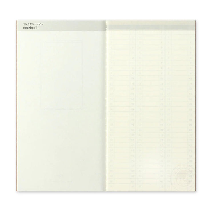 TRAVELER's notebook Refill - Regular Size - 018 Free Diary Weekly - ColorSwatch