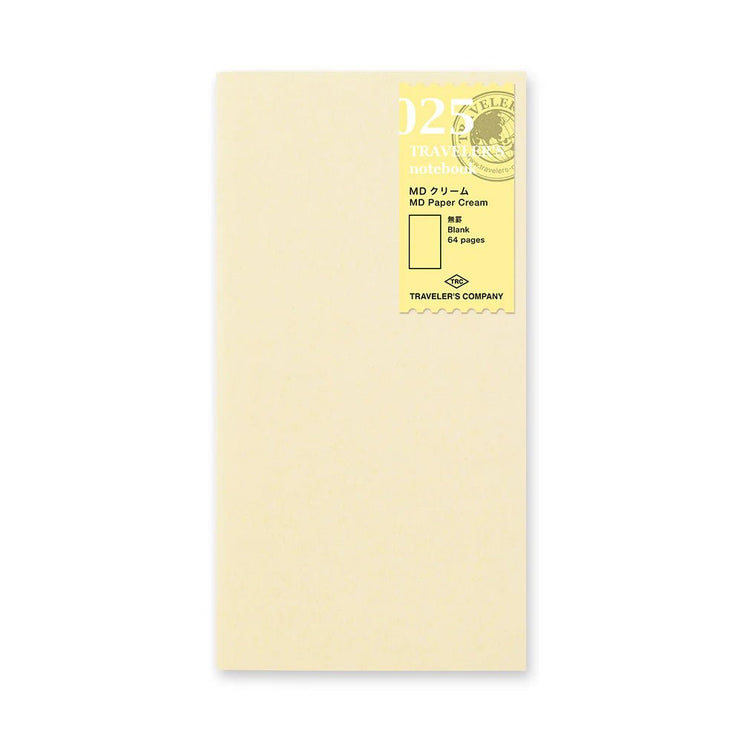 TRAVELER's notebook Refill - Regular Size - 025 MD Paper Cream - ColorSwatch
