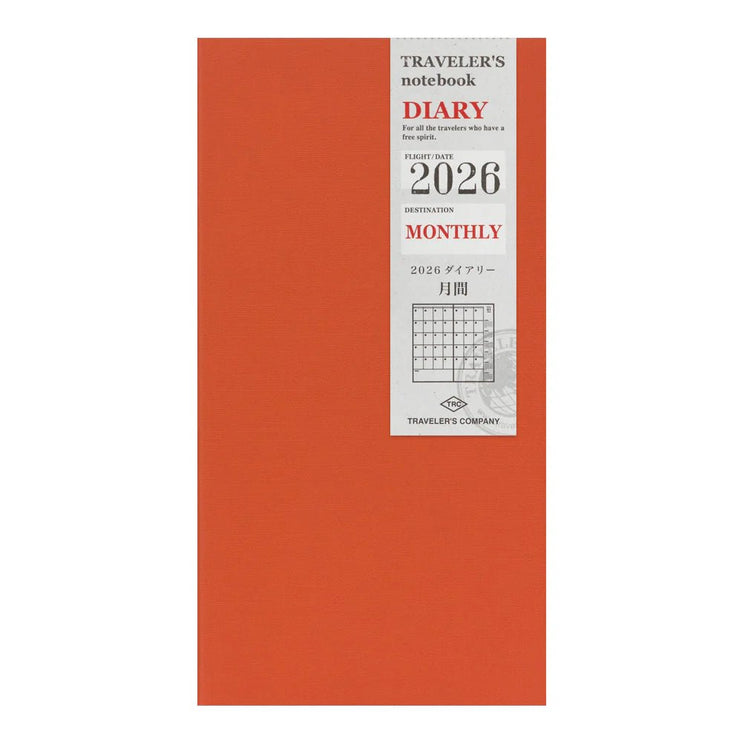TRAVELER's notebook Refill - Regular Size - 2026 Monthly - ColorSwatch