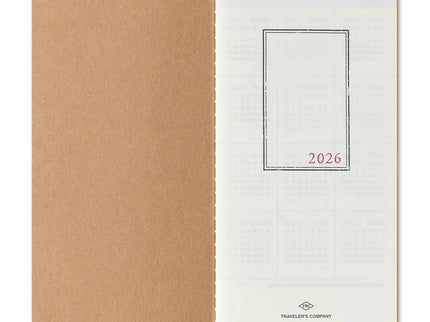 TRAVELER's notebook Refill - Regular Size - 2026 Monthly - ColorSwatch