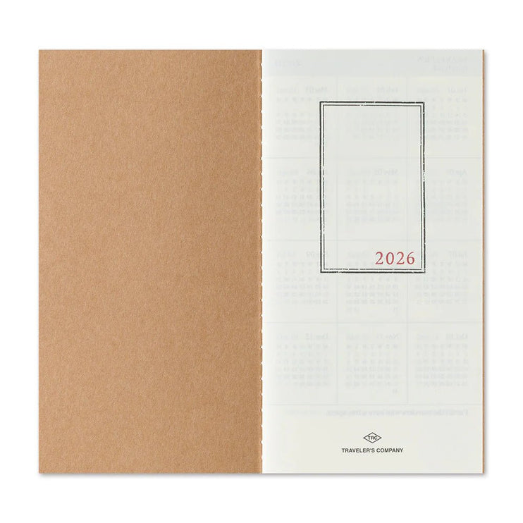 TRAVELER's notebook Refill - Regular Size - 2026 Monthly - ColorSwatch