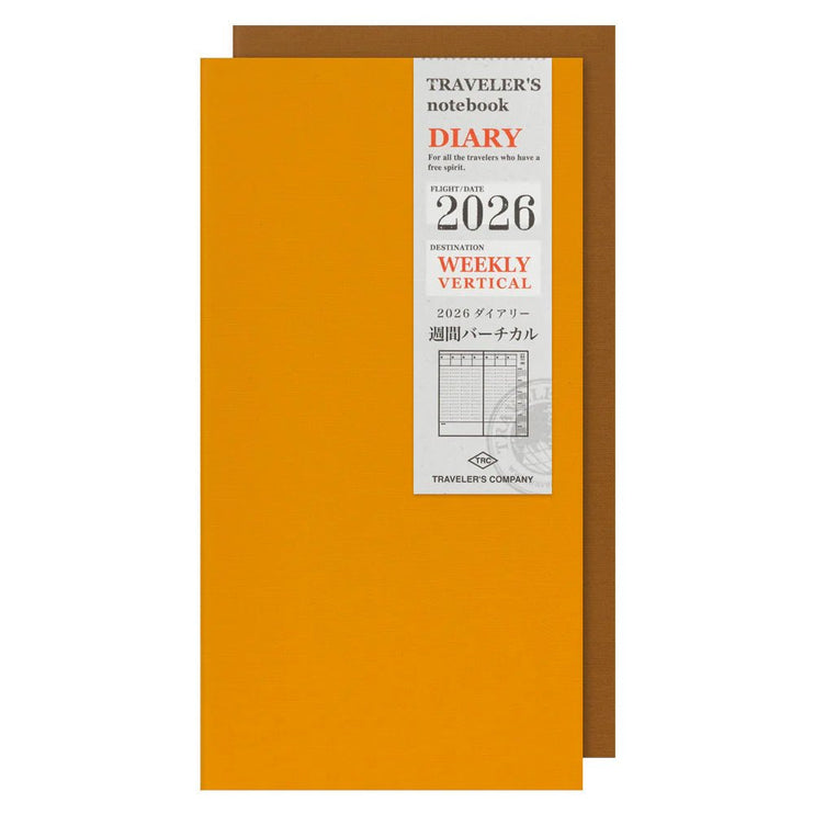 TRAVELER's notebook Refill - Regular Size - 2026 Weekly Vertical - ColorSwatch