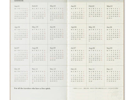 TRAVELER's notebook Refill - Regular Size - 2026 Weekly Vertical - ColorSwatch