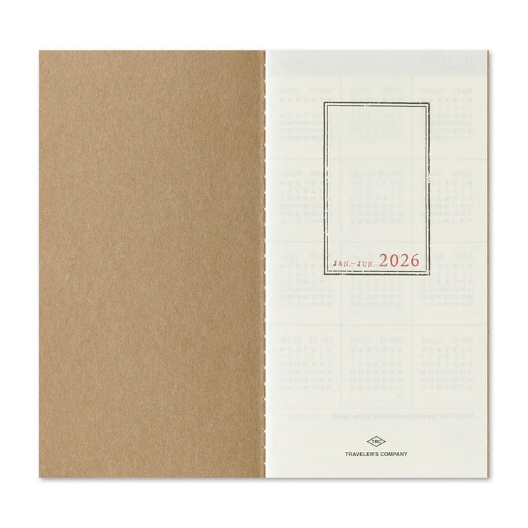 TRAVELER's notebook Refill - Regular Size - 2026 Weekly Vertical - ColorSwatch