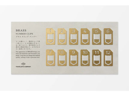 TRC BRASS Clips - Number - ColorSwatch