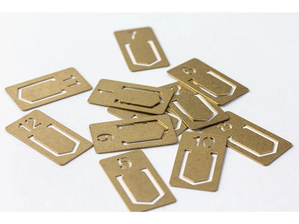 TRC BRASS Clips - Number - ColorSwatch
