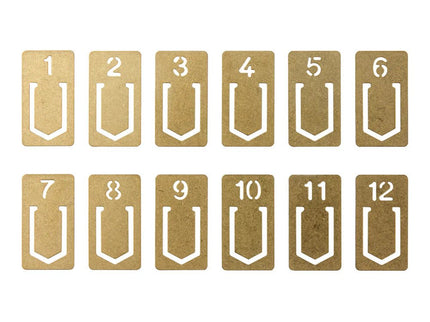 TRC BRASS Clips - Number - ColorSwatch