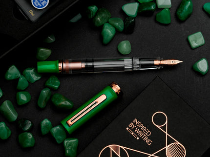 Set Pluma Fuente Eco T - Royal Jade Rose Gold Set with Ink