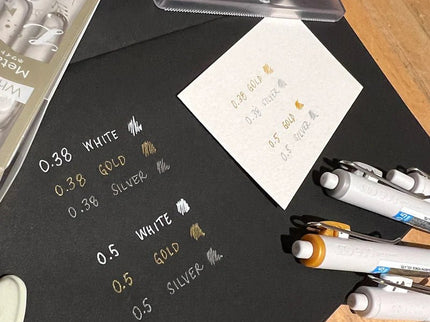 Uni ball ONE - White, Silver & Gold (Unidad) - ColorSwatch